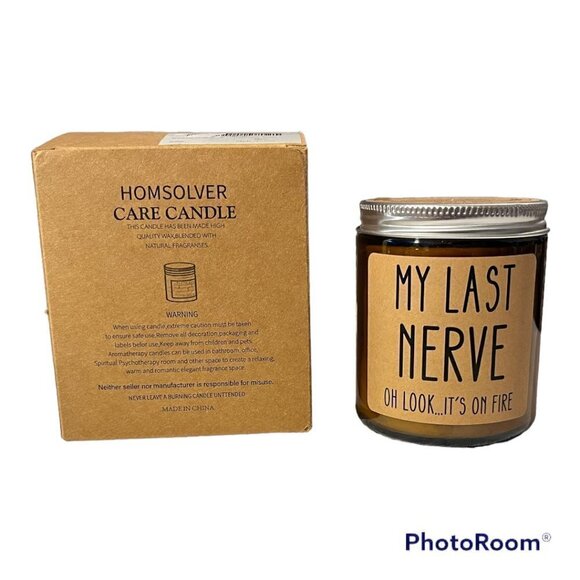 Homsolver Care Candle Last Nerve, Lavender Scent - Picture 2 of 7